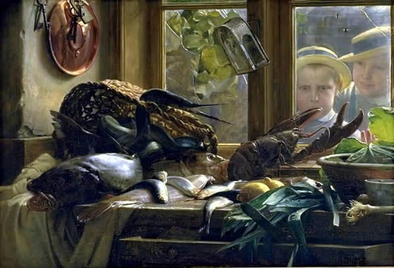 Un tavolo da cucina, 1878 - Statens Museum for Kunst